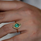 14K Solid Gold Natural Zambian Emerald Ring,  0.63ct Oval Emerald, One of a Kind Fine Jewelry Ring, Sculptural Everyday Luxury
