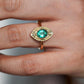 14K Solid Gold Natural Zambian Emerald Ring,  0.63ct Oval Emerald, One of a Kind Fine Jewelry Ring, Sculptural Everyday Luxury