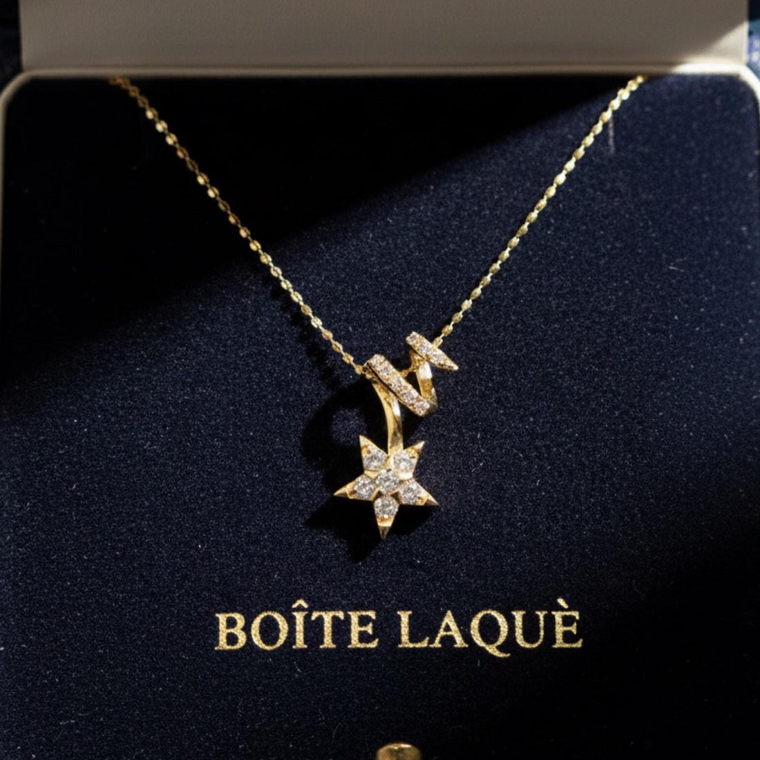 18K Solid Gold Diamond Star Necklace | Fine Jewelry Pendant | Celestial Star Charm | Everyday Luxury | Gift for Her