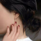 18K Solid Gold Natural Diamond Drop Earrings, Fine Diamond Dangle Earrings, Quiet Luxury Jewelry, Minimalist High End Gift