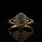 Australian Black Opal Ring 18K Gold | One of One Opal Ring | Celestial Diamond Ring | Custom Fine Jewelry | Made to Order Luxury Ring