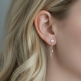 10K Gold Diamond Threader Earrings, Fine Gold Chain Drop Earrings, Dainty Luxury Minimalist Earrings, Everyday Fine Jewelry Gift