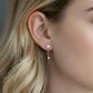 10K Gold Diamond Threader Earrings, Fine Gold Chain Drop Earrings, Dainty Luxury Minimalist Earrings, Everyday Fine Jewelry Gift