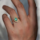 14K Solid Gold Natural Zambian Emerald Ring,  0.63ct Oval Emerald, One of a Kind Fine Jewelry Ring, Sculptural Everyday Luxury