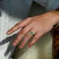 14K Solid Gold Natural Zambian Emerald Ring,  0.63ct Oval Emerald, One of a Kind Fine Jewelry Ring, Sculptural Everyday Luxury