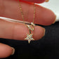 18K Solid Gold Diamond Star Necklace | Fine Jewelry Pendant | Celestial Star Charm | Everyday Luxury | Gift for Her