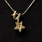 18K Solid Gold Diamond Star Necklace | Fine Jewelry Pendant | Celestial Star Charm | Everyday Luxury | Gift for Her