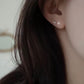 Diamond Climber Stud Earrings in 10K Solid Gold | BOITE LAQUE Fine Jewelry | Minimal Arc Earrings | Everyday Gold Ear Climbers