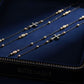 18K Solid Gold Diamond Cross Necklace Double-Sided | Black Gold Pavé Cross Pendant | Fine Jewelry Statement Necklace