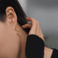 18K Gold Diamond Star Hoop Earrings | Celestial Four Point Star Earrings | Quiet Luxury Diamond Hoops | Solid Gold Upgrade
