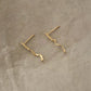 9K Solid Gold Diamond Drop Earrings | Delicate French Dangle Earrings | Quiet Luxury Jewelry Gift for Her