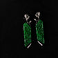 One of a Kind Jadeite Jade Earrings in 18K Solid White Gold | Art Deco Style Fine Jewelry | Inspired by 1995 Auction House Jewelry