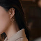 18K Gold Diamond Star Hoop Earrings | Celestial Four Point Star Earrings | Quiet Luxury Diamond Hoops | Solid Gold Upgrade