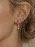 9K Solid Gold Diamond Drop Earrings | Delicate French Dangle Earrings | Quiet Luxury Jewelry Gift for Her