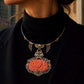 One of a Kind Coral Necklace in 18K Solid Gold | Hand Carved Coral Peony Pendant | Jade Sapphire Pearl Necklace | Heirloom Fine Jewelry