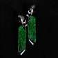 One of a Kind Jadeite Jade Earrings in 18K Solid White Gold | Art Deco Style Fine Jewelry | Inspired by 1995 Auction House Jewelry