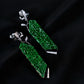 One of a Kind Jadeite Jade Earrings in 18K Solid White Gold | Art Deco Style Fine Jewelry | Inspired by 1995 Auction House Jewelry
