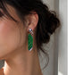 One of a Kind Jadeite Jade Earrings in 18K Solid White Gold | Art Deco Style Fine Jewelry | Inspired by 1995 Auction House Jewelry