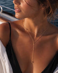 14K Solid Gold Lariat Necklace | Adjustable Y Necklace | Custom Length Fine Jewelry | Quiet Luxury Gold Chain | Handmade Heirloom Necklace
