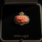 One of a Kind Coral Necklace in 18K Solid Gold | Hand Carved Coral Peony Pendant | Jade Sapphire Pearl Necklace | Heirloom Fine Jewelry