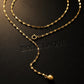 14K Solid Gold Lariat Necklace | Adjustable Y Necklace | Custom Length Fine Jewelry | Quiet Luxury Gold Chain | Handmade Heirloom Necklace