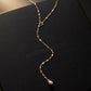 14K Solid Gold Lariat Necklace | Adjustable Y Necklace | Custom Length Fine Jewelry | Quiet Luxury Gold Chain | Handmade Heirloom Necklace