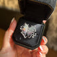 One of a Kind Hand-Carved Tourmaline Butterfly Diamond Ring