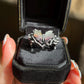 One of a Kind Hand-Carved Tourmaline Butterfly Diamond Ring