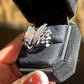 One of a Kind Hand-Carved Tourmaline Butterfly Diamond Ring