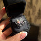 One of a Kind Hand-Carved Tourmaline Butterfly Diamond Ring