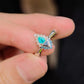 GIA Certified Brazilian Paraiba Tourmaline Ring, Vintage Platinum Diamond and Paraiba Ring, Rare Paraiba Fine Jewelry