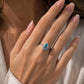 GIA Certified Brazilian Paraiba Tourmaline Ring, Vintage Platinum Diamond and Paraiba Ring, Rare Paraiba Fine Jewelry