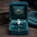 GIA Certified Brazilian Paraiba Tourmaline Ring, Vintage Platinum Diamond and Paraiba Ring, Rare Paraiba Fine Jewelry