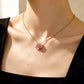 18K Solid Gold Natural Pink Sapphire Camellia Jewelry, Diamond Flower Pendant Necklace, Earrings or Ring, Fine Jewelry Gift