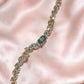 Natural Lagoon Tourmaline Bracelet, Sterling Silver & Yellow Sapphire Botanical Bracelet, One of a kind Gift, Gift for Her