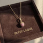 18K Solid Gold Pink Sapphire Acorn Pendant, Natural Diamond Acorn Charm, Opening Bail Fine Jewelry Necklace, Luxury Gift for Her