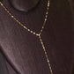 18K Solid Gold Diamond Necklace, Dainty Diamond Chain, Diamond Station Necklace, Layering Necklace, Y Necklace, Fine Jewelry Gift