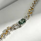 Natural Lagoon Tourmaline Bracelet, Sterling Silver & Yellow Sapphire Botanical Bracelet, One of a kind Gift, Gift for Her