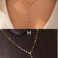 18K Solid Gold Diamond Necklace, Dainty Diamond Chain, Diamond Station Necklace, Layering Necklace, Y Necklace, Fine Jewelry Gift