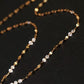 18K Solid Gold Diamond Necklace, Dainty Diamond Chain, Diamond Station Necklace, Layering Necklace, Y Necklace, Fine Jewelry Gift