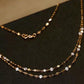18K Solid Gold Diamond Necklace, Dainty Diamond Chain, Diamond Station Necklace, Layering Necklace, Y Necklace, Fine Jewelry Gift