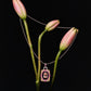 One of a Kind 4ct Natural Morganite Necklace, Pink Beryl, Ruby & Mother of Pearl Art Deco Pendant, Cor-de-Rosa Statement Jewelry