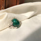 Mystic Forest Chalcedony Cabochon Ring