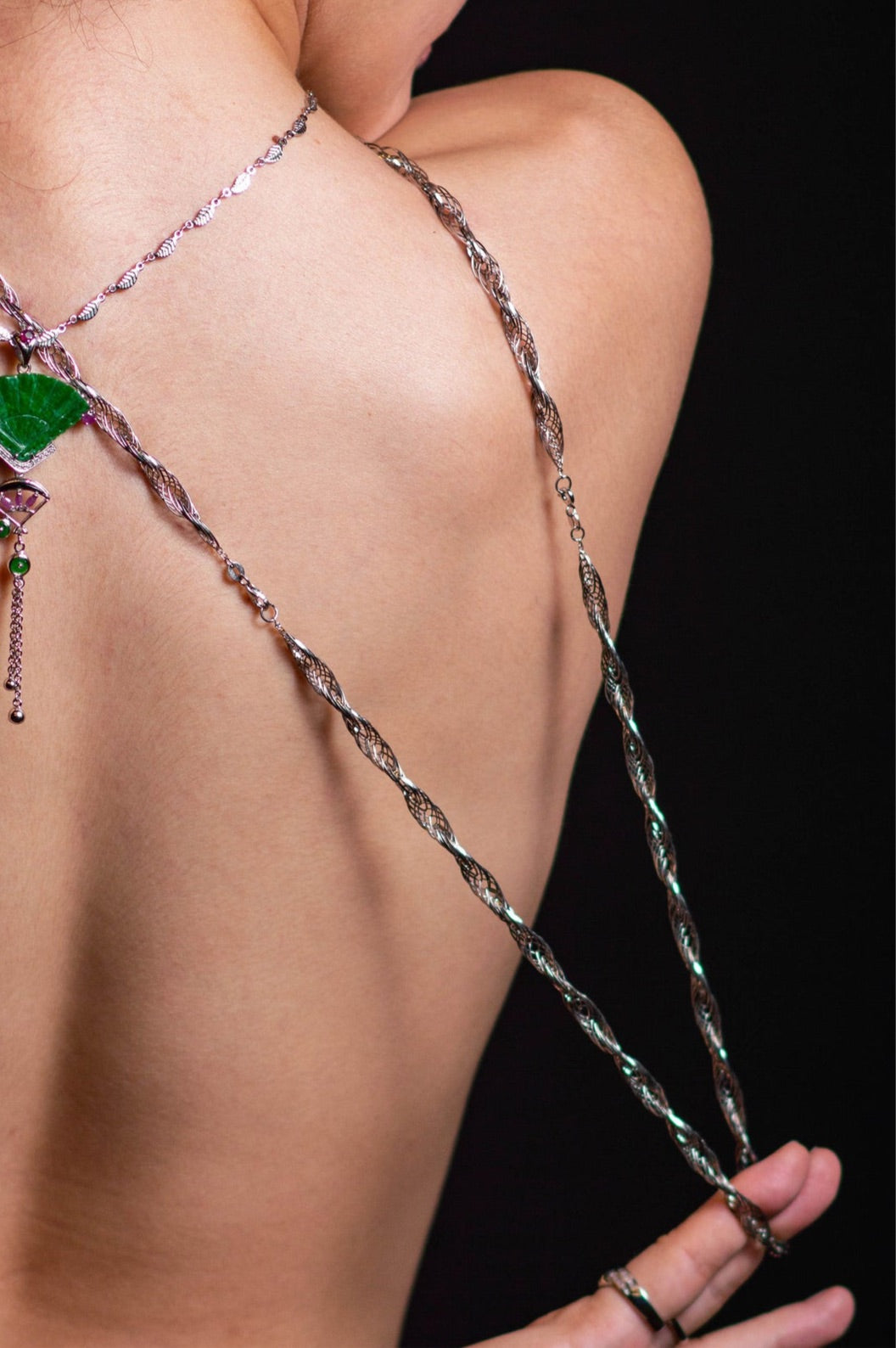 Ripple Silky Rope Chain Necklace