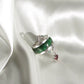 Green Jadeite Jade White Gold Cocktail Ring