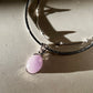 Lavender Jadeite Jade Cabochon Pendant Necklace