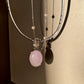 Lavender Jadeite Jade Cabochon Pendant Necklace