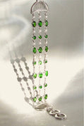 Multi Chain Chrome Diopside Bracelet