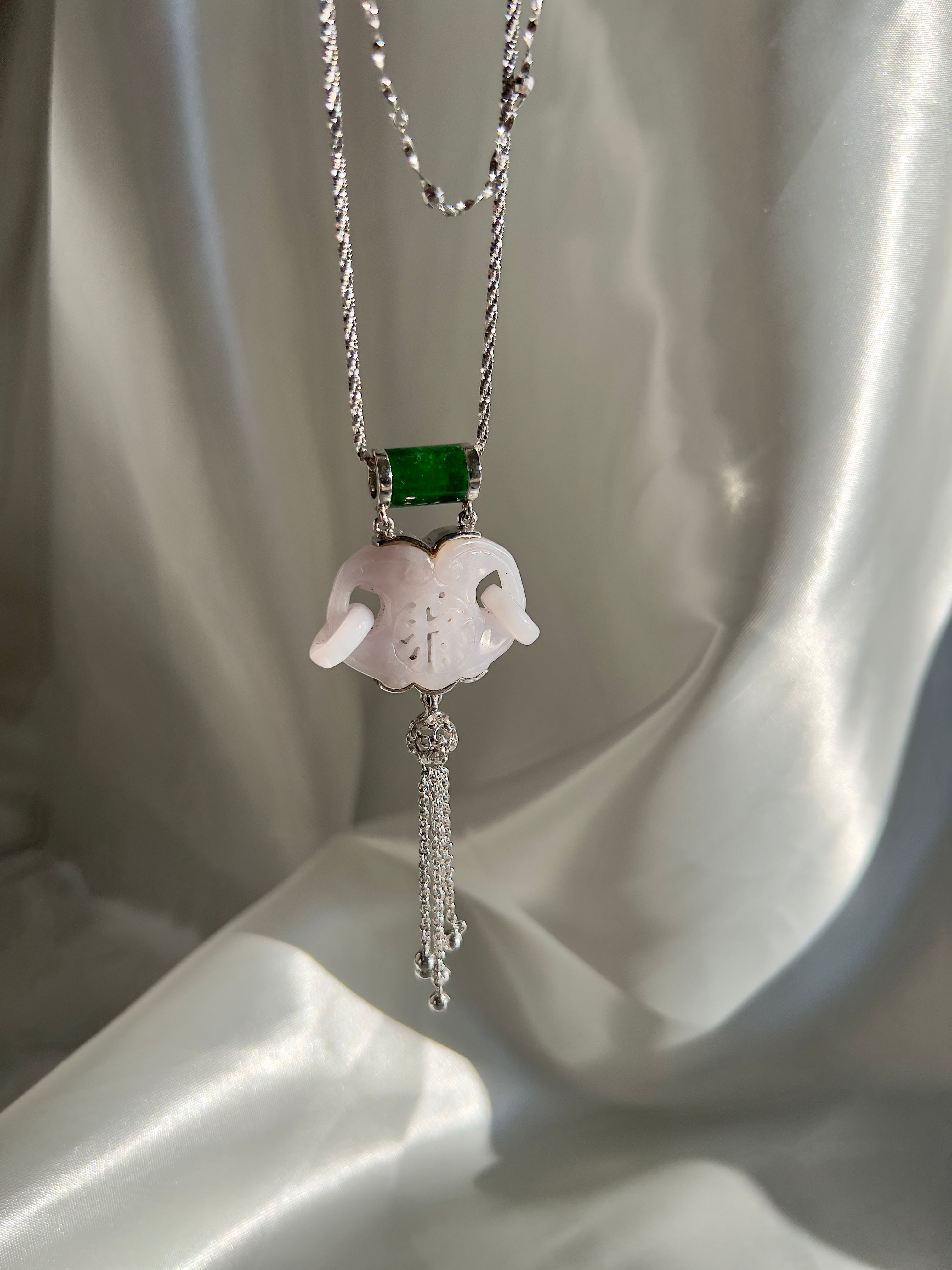 Jadeite Amulet Pendant Necklace