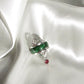 Green Jadeite Jade White Gold Cocktail Ring